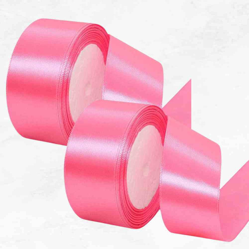 Pink Satin Ribbon 1inch (12roll)