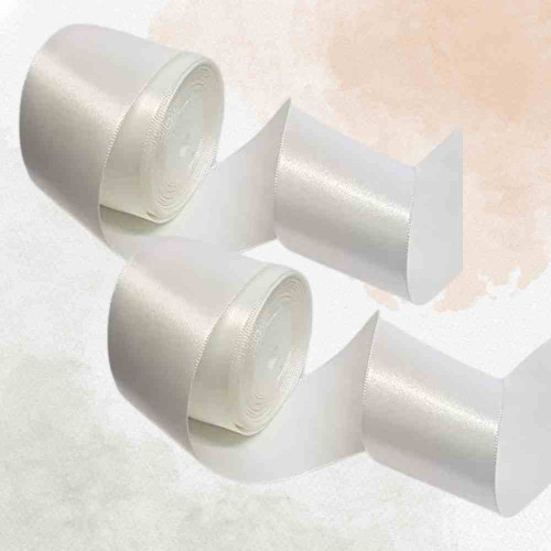 White Satin Ribbon 1inch (12roll)