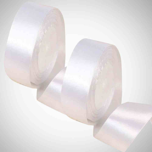 White Satin Ribbon 1inch (12roll)