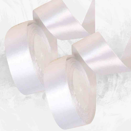 White Satin Ribbon 1inch (12roll)