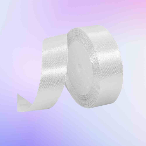 White Satin Ribbon 1inch (1roll)