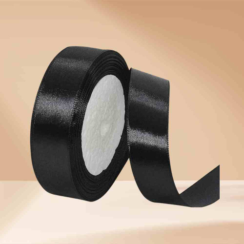 Black Satin Ribbon 1inch (1roll)