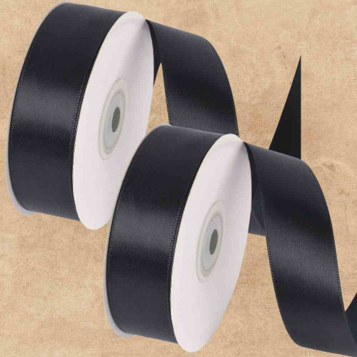 Black Satin Ribbon 1inch (12roll)