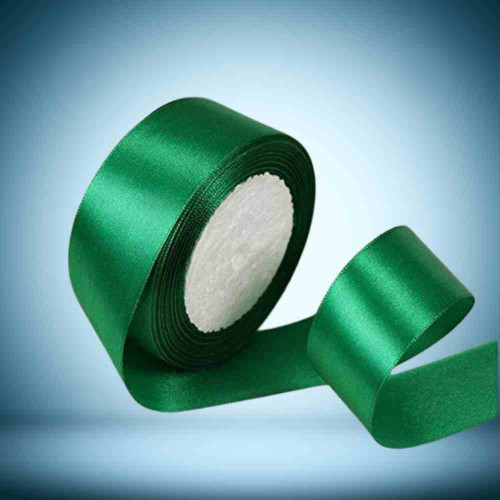 Green Satin Ribbon 1inch (1roll)