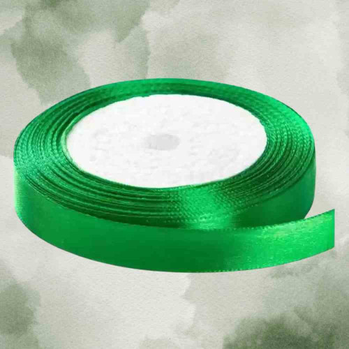 Green Satin Ribbon 1inch (1roll)