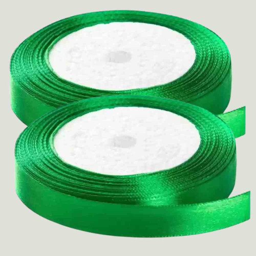 Green Satin Ribbon 1inch (12roll)