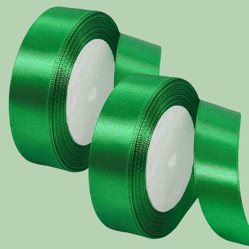 Green Satin Ribbon 1inch (12roll)