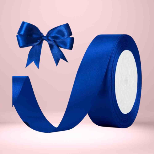 Blue Satin Ribbon 1inch (1roll)