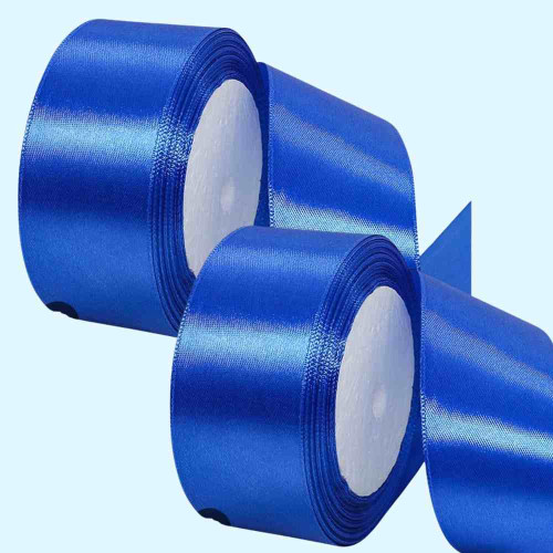 Blue Satin Ribbon 1inch (12roll)