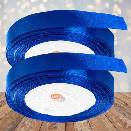 Blue Satin Ribbon 1inch (12roll)