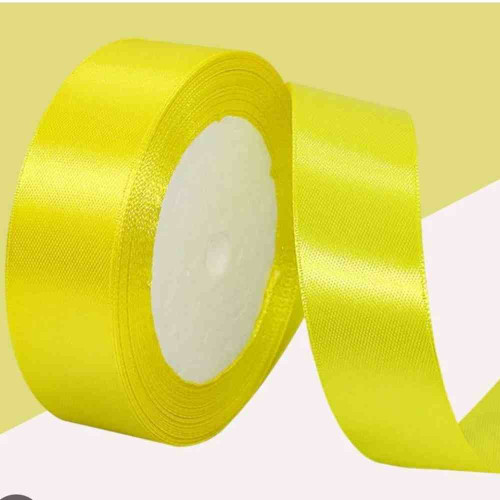 Yellow Satin Ribbon 1inch (1roll)