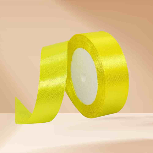 Yellow Satin Ribbon 1inch (1roll)