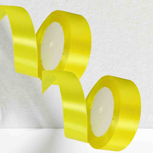 Yellow Satin Ribbon 1inch (12roll)