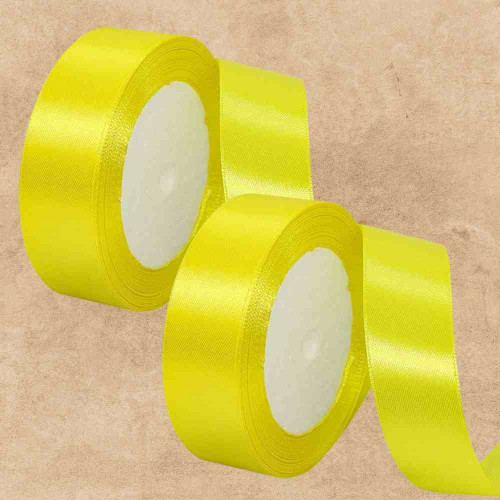 Yellow Satin Ribbon 1inch (12roll)