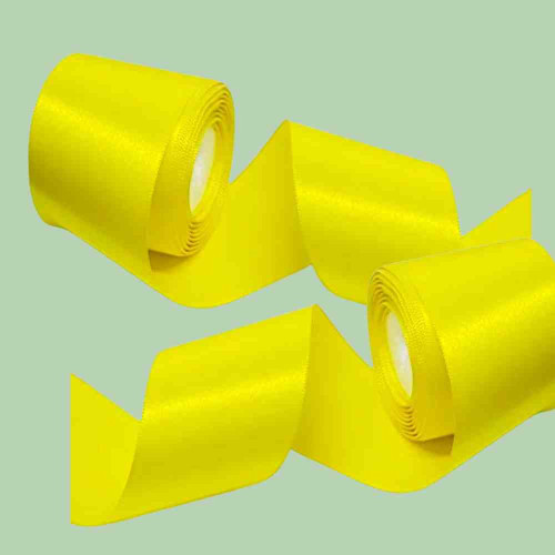 Yellow Satin Ribbon 1inch (12roll)