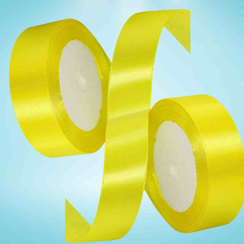 Yellow Satin Ribbon 1inch (12roll)