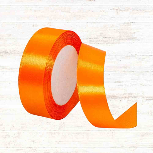 Orange Satin Ribbon 1inch (1roll)