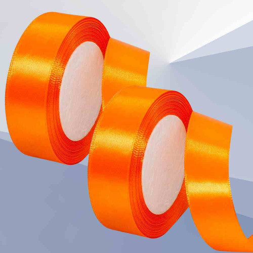 Orange Satin Ribbon 1inch (12roll)