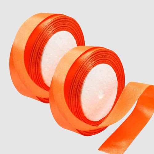 Orange Satin Ribbon 1inch (12roll)