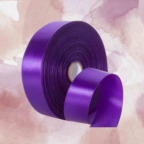 Purple Satin Ribbon 1inch (1roll)