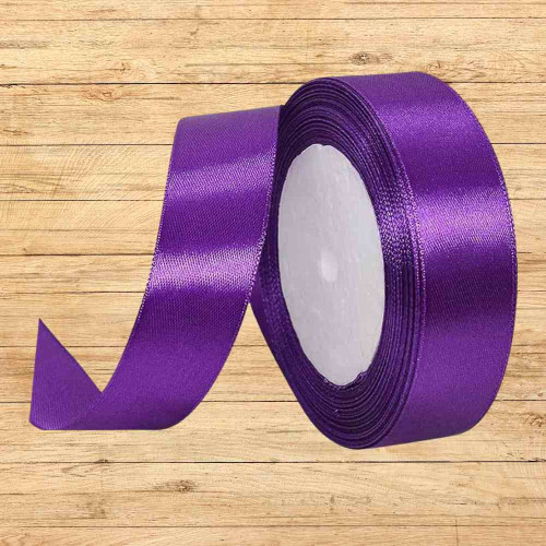 Purple Satin Ribbon 1inch (1roll)