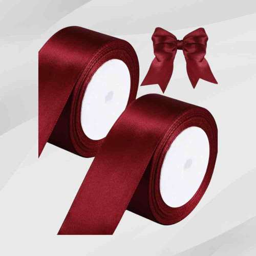 Maroon Satin Ribbon 1inch (1roll)