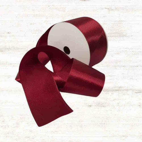 Maroon Satin Ribbon 1inch (1roll)