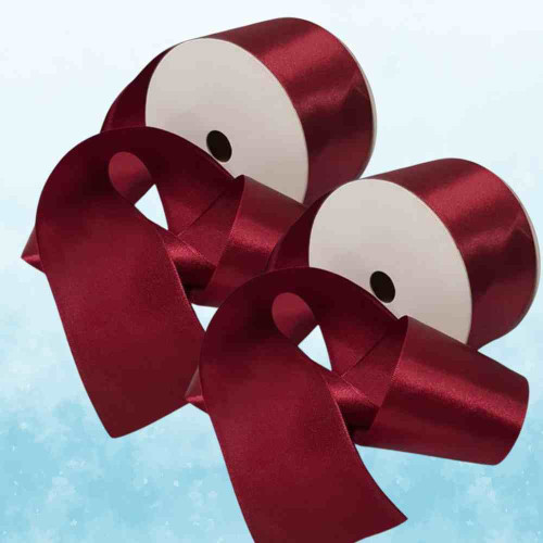 Maroon Satin Ribbon 1inch (12roll)