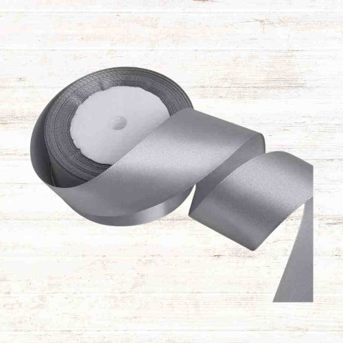 Grey Satin Ribbon 1inch (1roll)