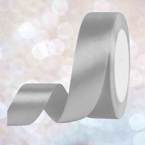 Grey Satin Ribbon 1inch (1roll)