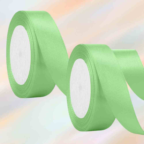 Light Green Satin Ribbon 1inch (12roll)