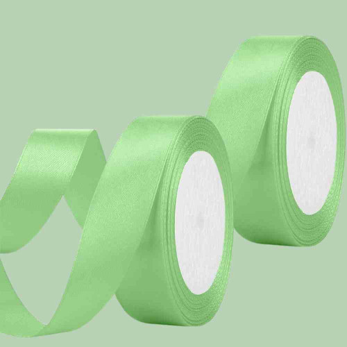 Light Green Satin Ribbon 1inch (12roll)