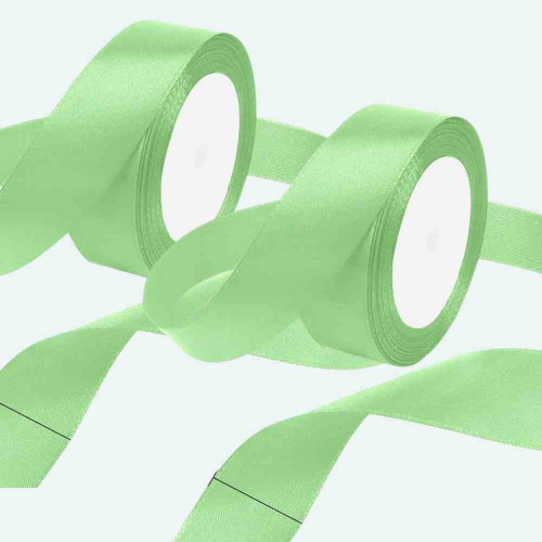 Light Green Satin Ribbon 1inch (12roll)