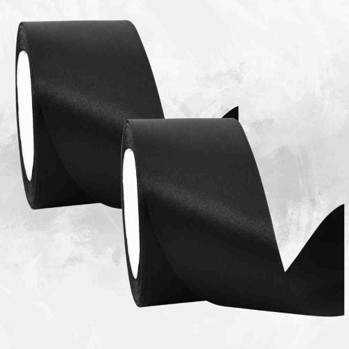 ElegancePro Black Satin Ribbon 2inch(12roll)