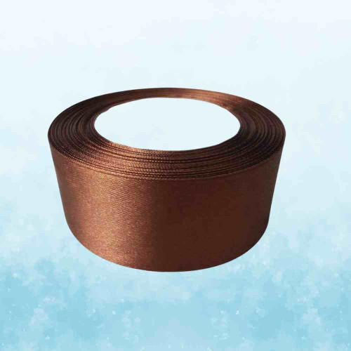 ElegancePro Brown Satin Ribbon 2inch (1roll)