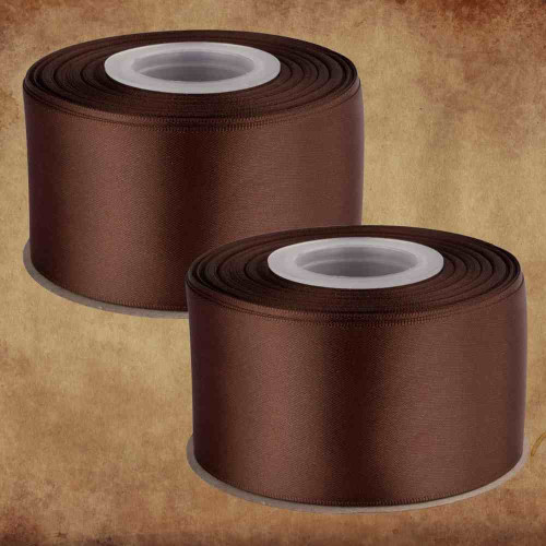 ElegancePro Brown Satin Ribbon 2inch (12roll)