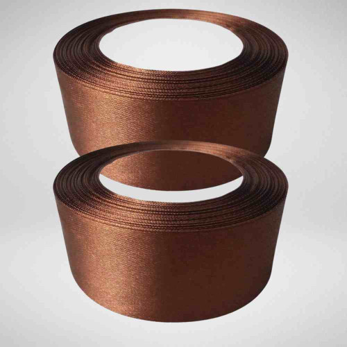 ElegancePro Brown Satin Ribbon 2inch (12roll)