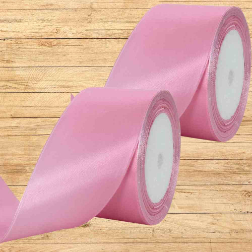 ElegancePro Pink Satin Ribbon 2inch (12roll)