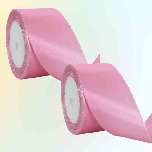 ElegancePro Pink Satin Ribbon 2inch (12roll)