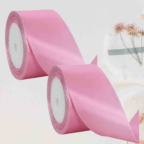 ElegancePro Pink Satin Ribbon 2inch (12roll)