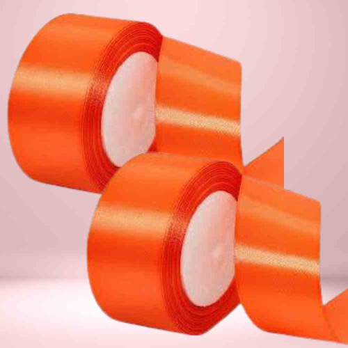 ElegancePro Orange Satin Ribbon 2inch (12roll)