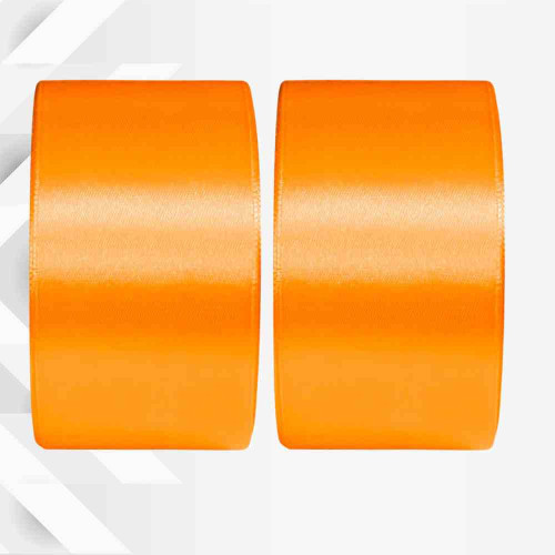 ElegancePro Orange Satin Ribbon 2inch (12roll)