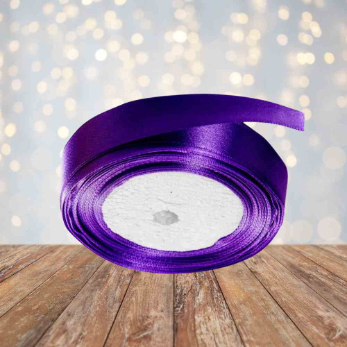 ElegancePro Purple Satin Ribbon 2inch (1roll)