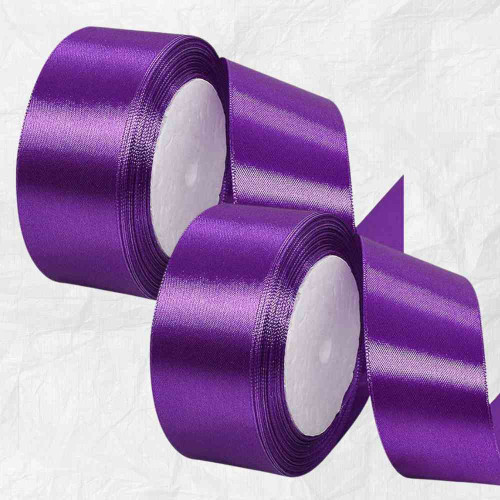 ElegancePro Purple Satin Ribbon 2inch (12roll)