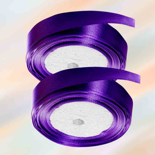 ElegancePro Purple Satin Ribbon 2inch (12roll)