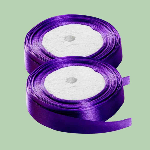 ElegancePro Purple Satin Ribbon 2inch (12roll)