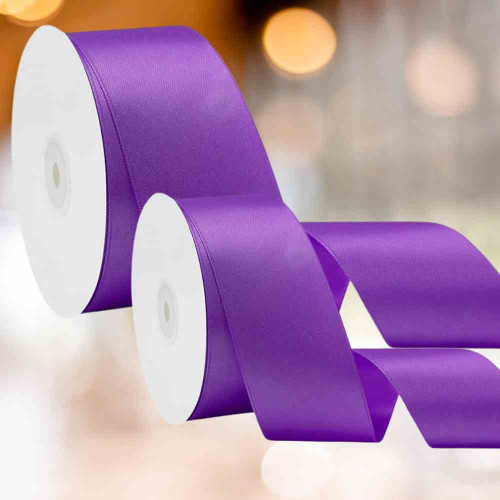 ElegancePro Purple Satin Ribbon 2inch (12roll)