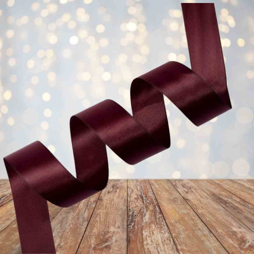 ElegancePro Maroon Satin Ribbon 2inch (1roll)