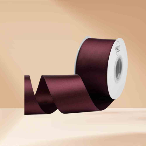 ElegancePro Maroon Satin Ribbon 2inch (1roll)