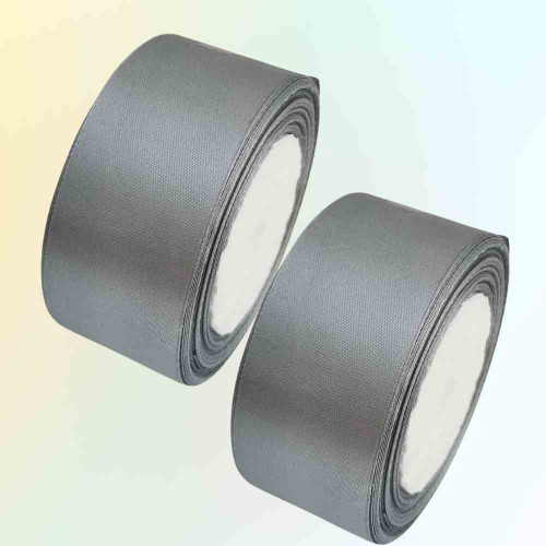 ElegancePro Grey Satin Ribbon 2inch (12roll)